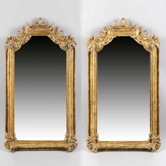 Зеркала парные, Западная Европа, XVIII век